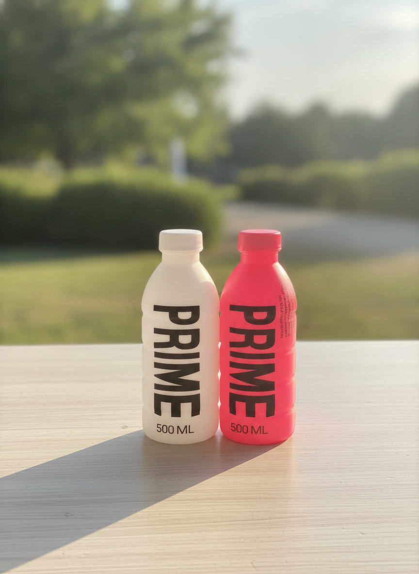 Prime Bottle Squishy Toys (2-Pack) ( White & Pink )