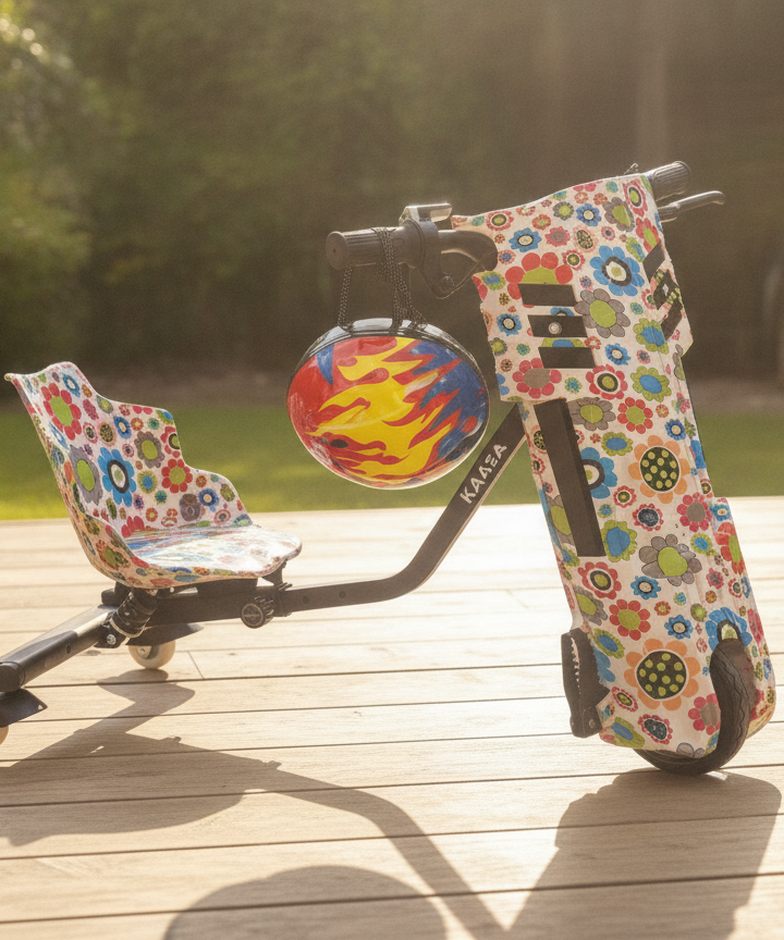 Ride-On Drift Scooter with Safety Gear