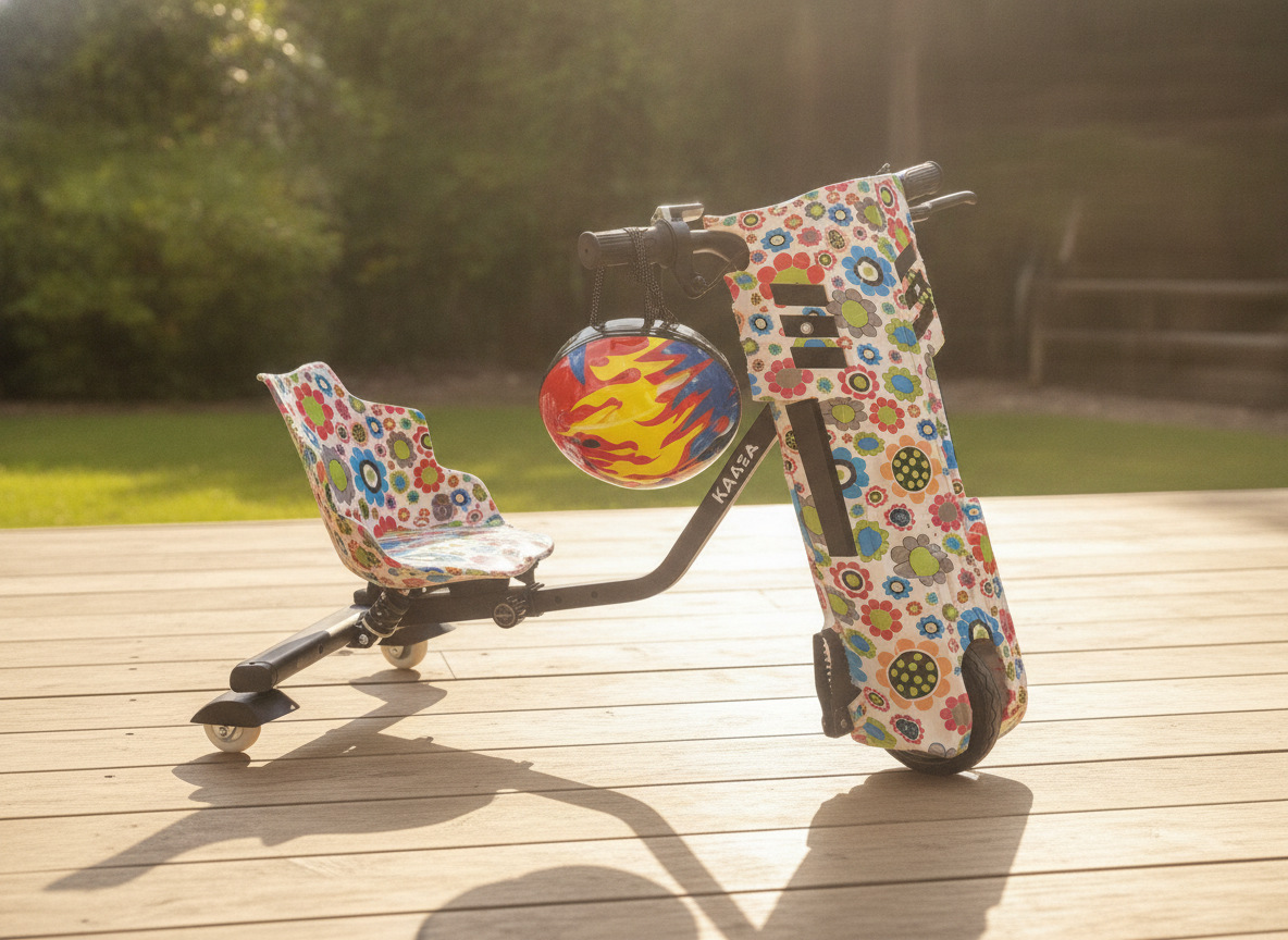 Ride-On Drift Scooter with Safety Gear