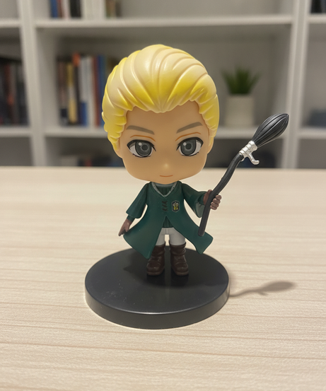 Draco Malfoy Chibi Collectible Figure with Broom