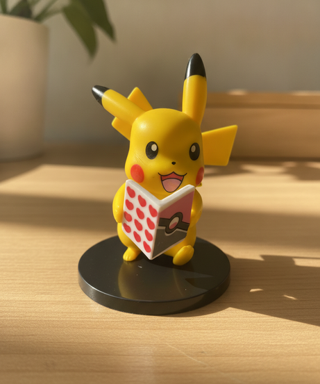 Pikachu Collectible Figurine with Poké Ball Book