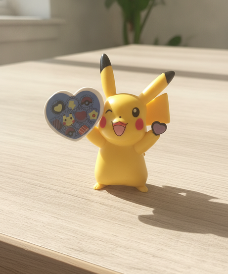 Pikachu with Heart-Shaped Chocolate Box Figure
