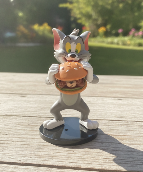 Tom & Jerry Hungry Tom Hamburger with Jerry Figurine