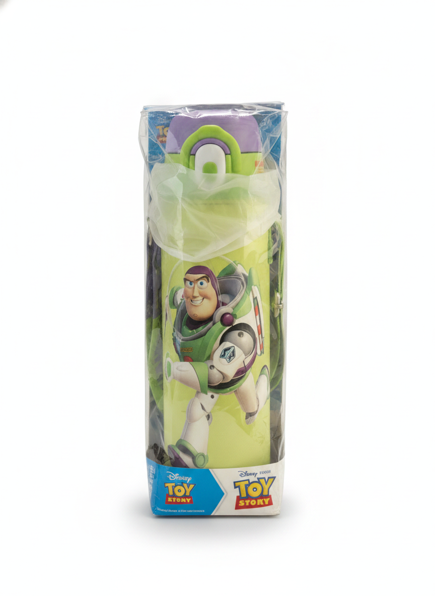 Disney Pixar Toy Story Buzz Lightyear Water Bottle with Strap
