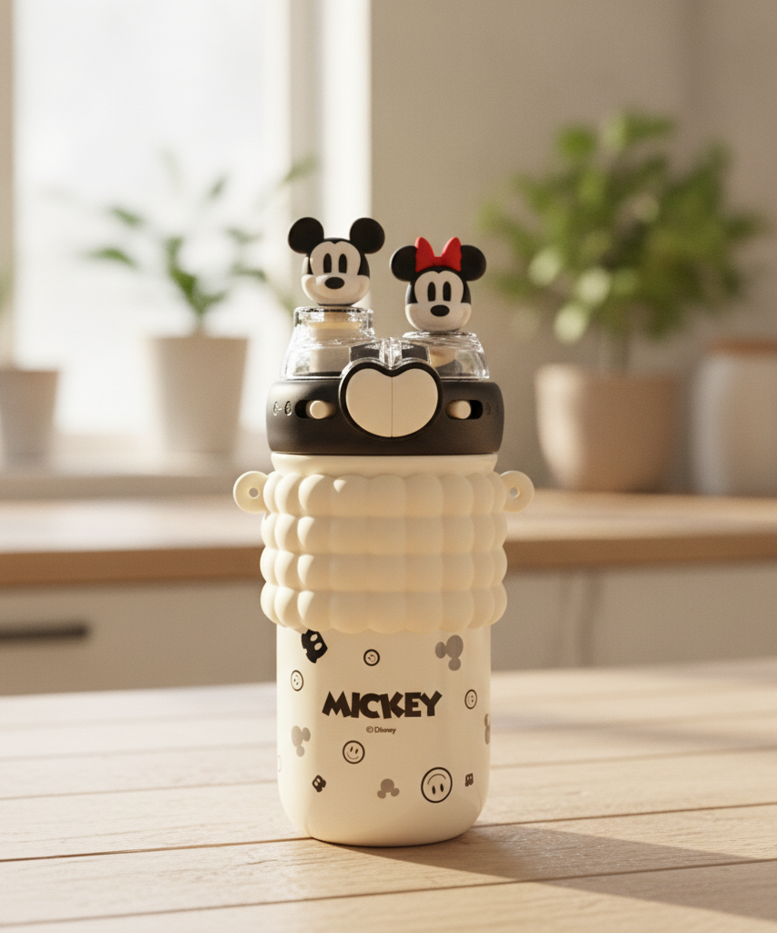 Disney Mickey & Minnie Dual Spout Kids Water Bottle