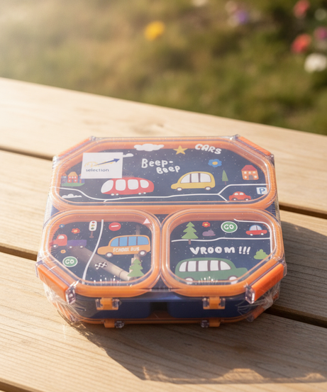 Selection Kids' Beep-Beep Vroom!!! Cars Divided Container