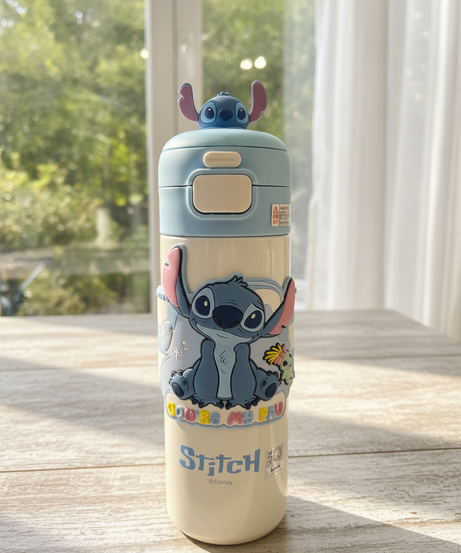 Disney Stitch 3D Character Water Bottle