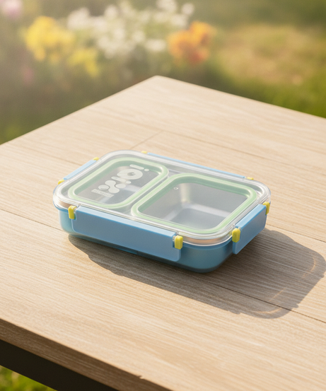 AKISON Stainless Steel Bento Lunch Box with Fork