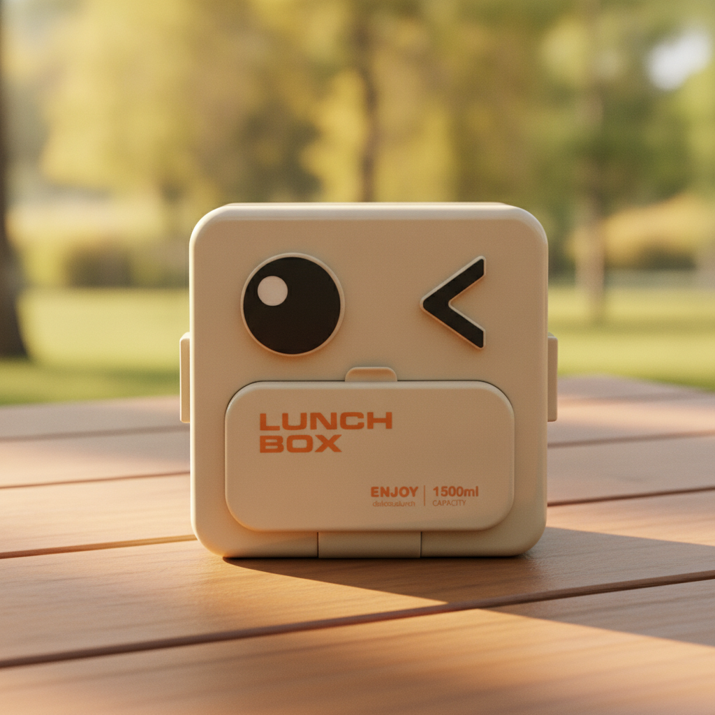 Enjoy Delicious Lunch Box with Winking Face
