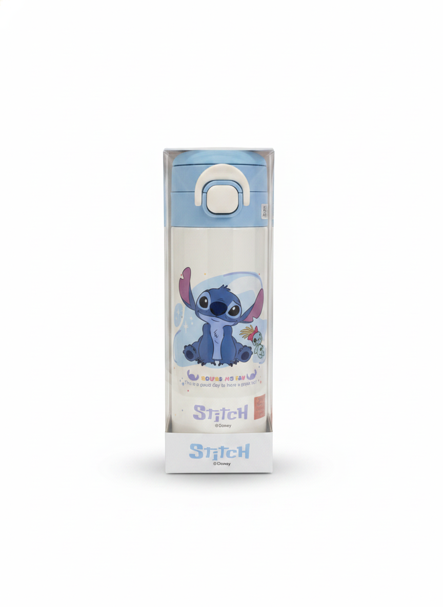 Disney Stitch Water Bottle with Carrier