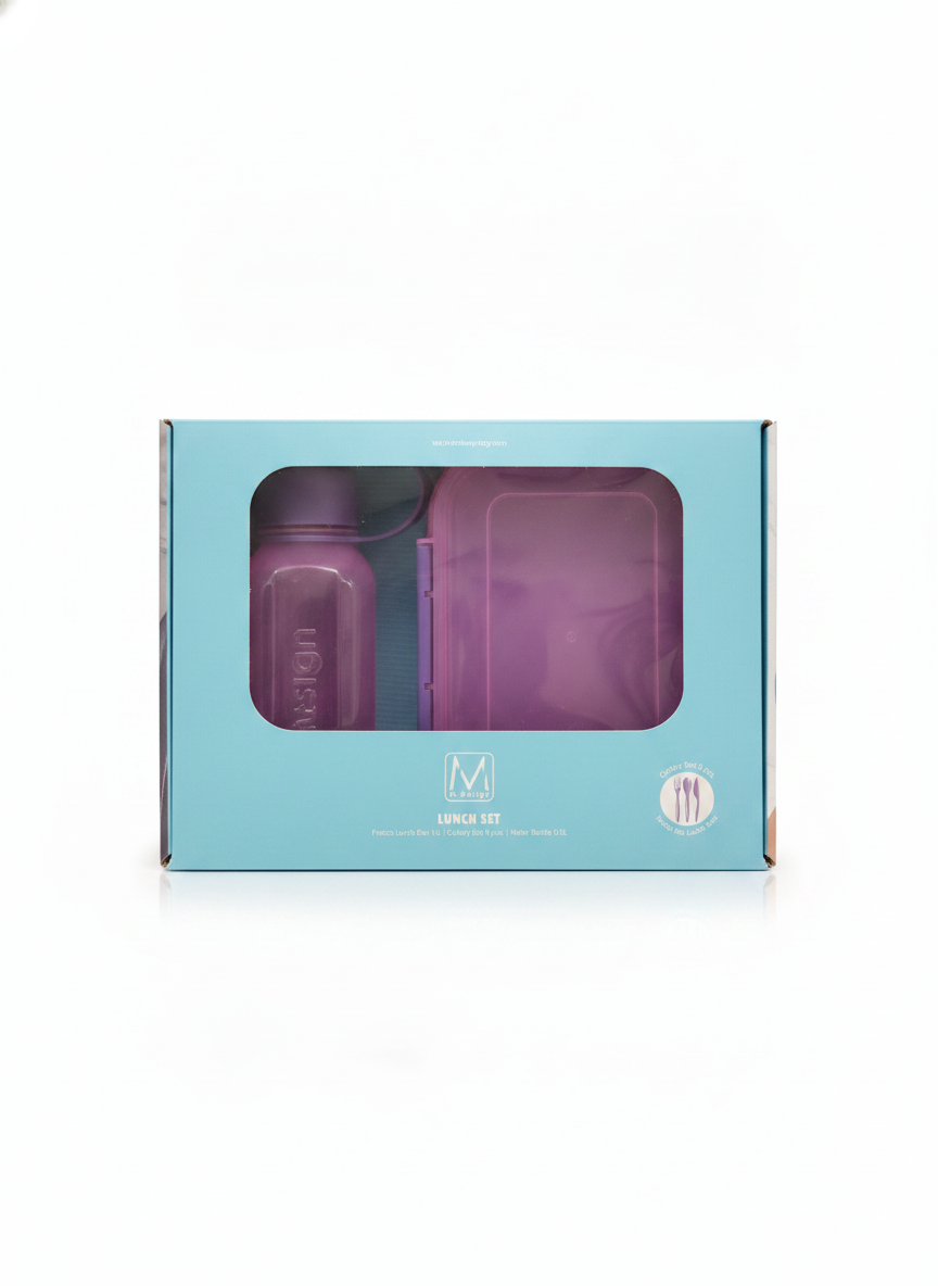 M-Design Fresco Lunch Set with Lunch Box, Water Bottle & Cutlery