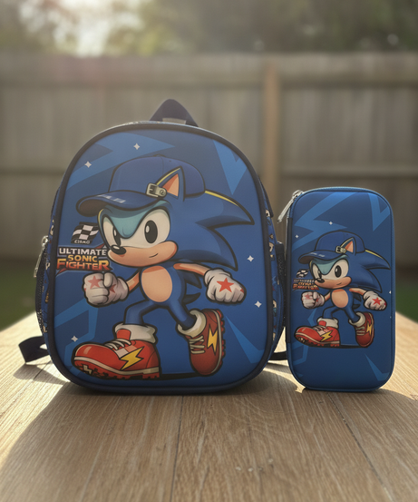 Sonic the Hedgehog Ultimate Fighter Backpack & Pencil Case Set