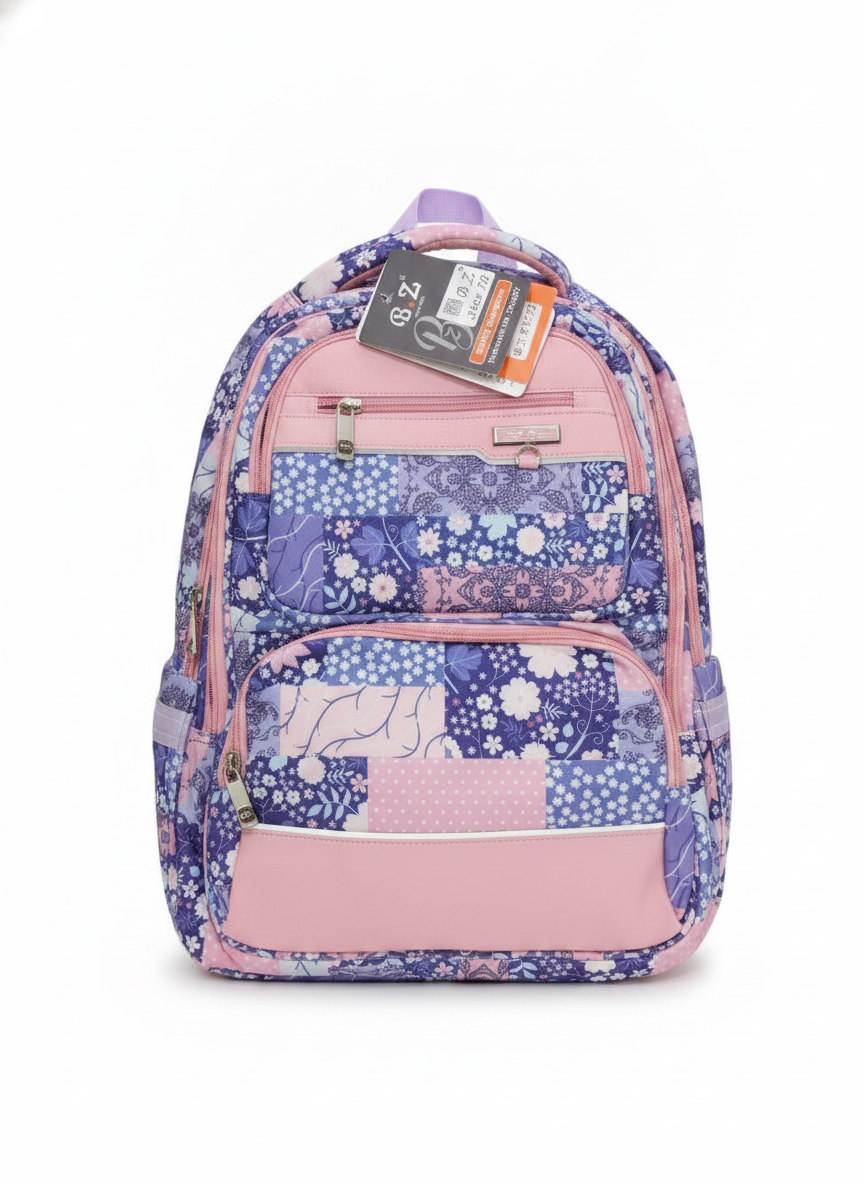 B.Z Floral Patchwork School Backpack T5272