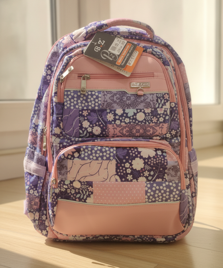 B.Z Floral Patchwork School Backpack T5272