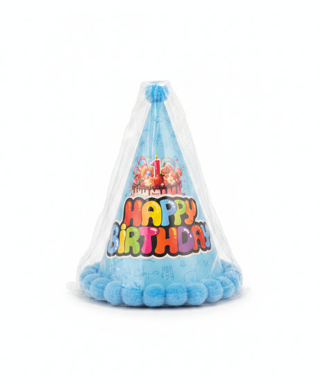 First Birthday Party Hat - Happy Birthday Blue
