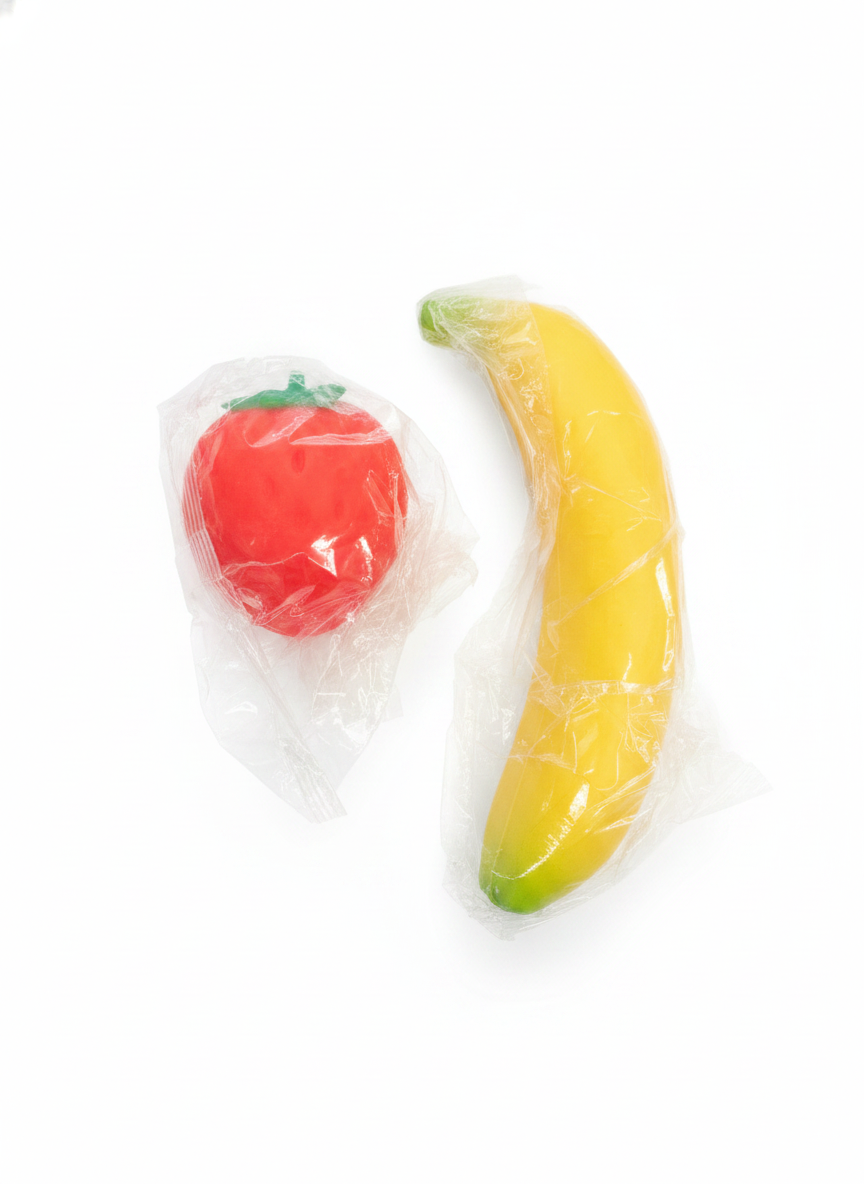 Fruit-Shaped Squishy Fidget Toys (Strawberry & Banana)