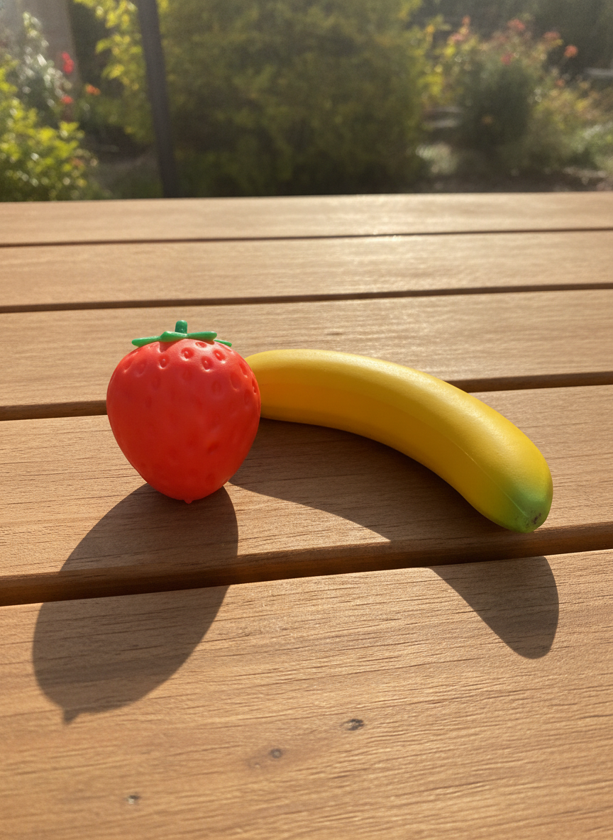 Fruit-Shaped Squishy Fidget Toys (Strawberry & Banana)