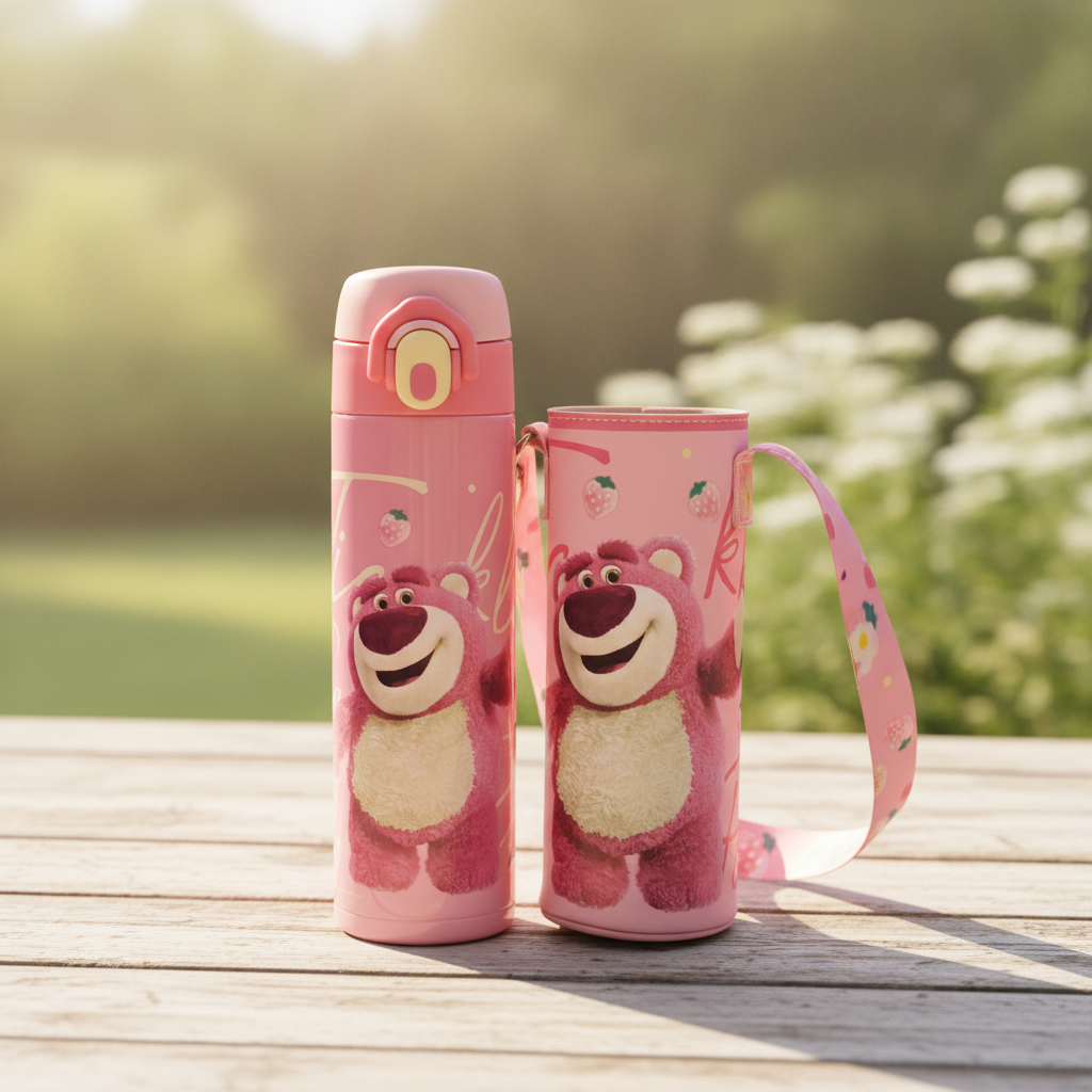 Lotso Bear Pink Insulated Drinkware Set