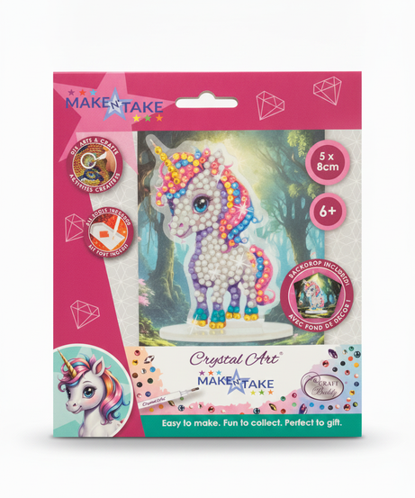 MAKE'N'TAKE Crystal Art Unicorn Kit