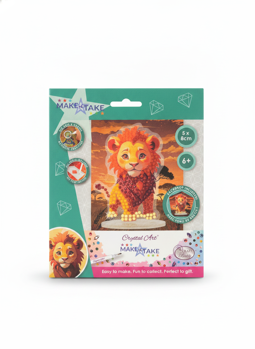 Crystal Art MAKEN TAKE Lion Craft Kit
