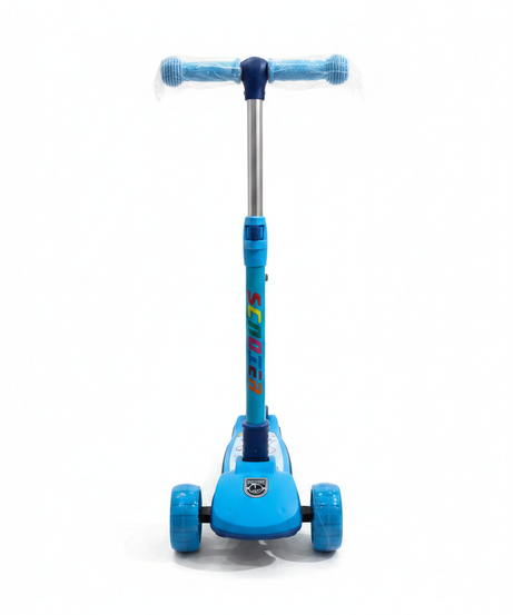 Children's Blue 3-Wheel Scooter with Character Graphics