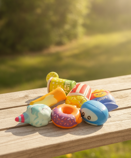 Assorted Mini Squishy Food & Character Toys Pack