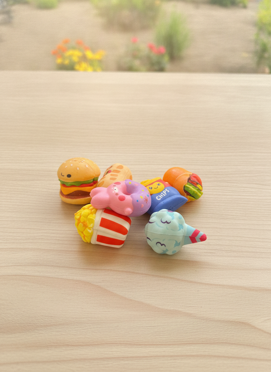 Assorted Food-Themed Squishy Toy Set