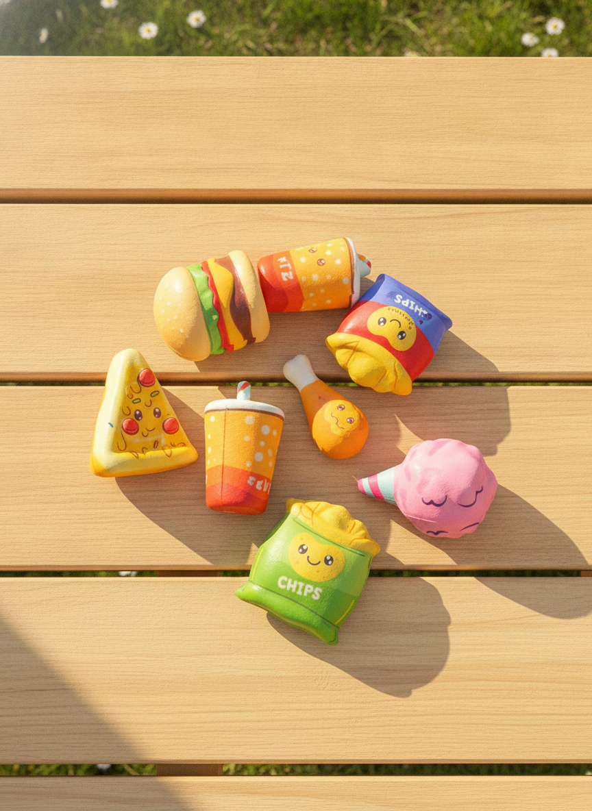 Assorted Food Squishy Toys Collection