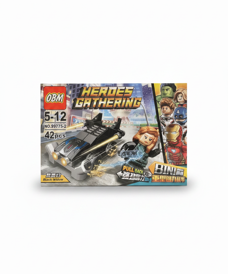 OBM Heroes Gathering Black Widow Pull-Back Building Blocks Set (No. 99775-2)