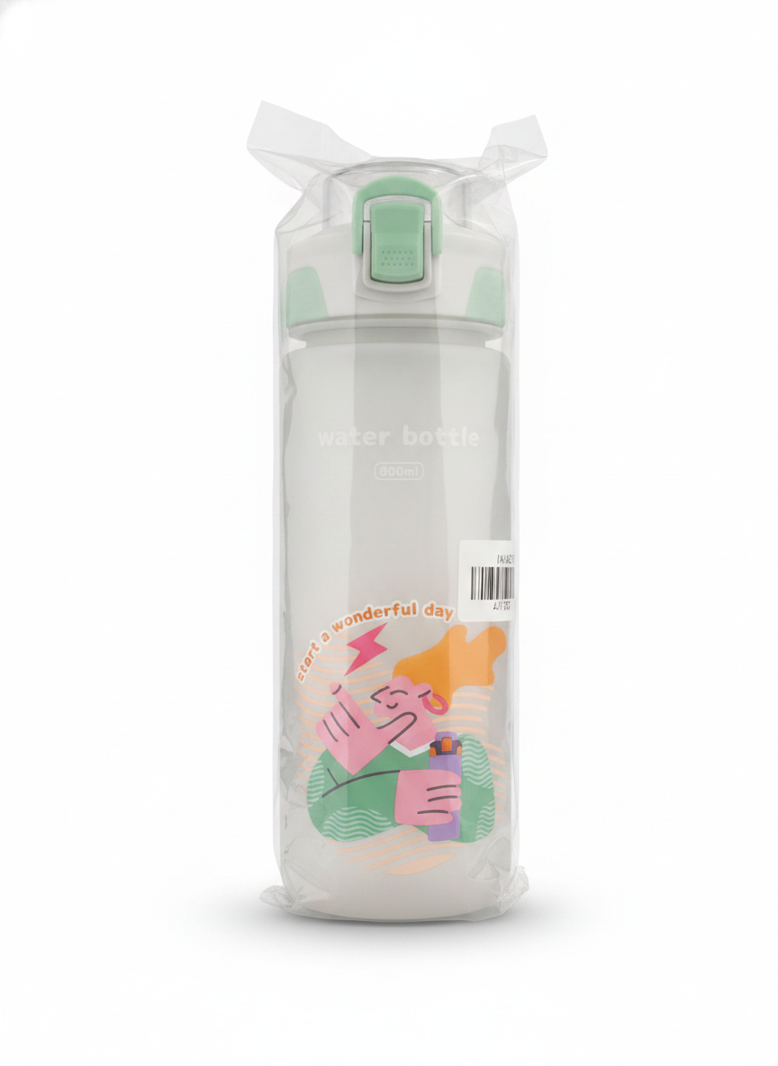 Water Bottle 800ml 'Start a Wonderful Day'