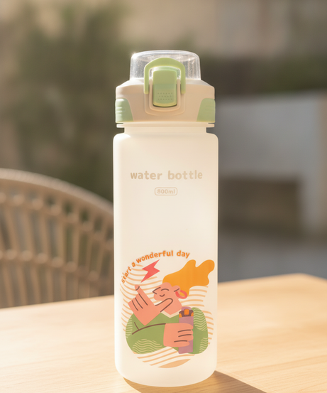 Water Bottle 800ml 'Start a Wonderful Day'