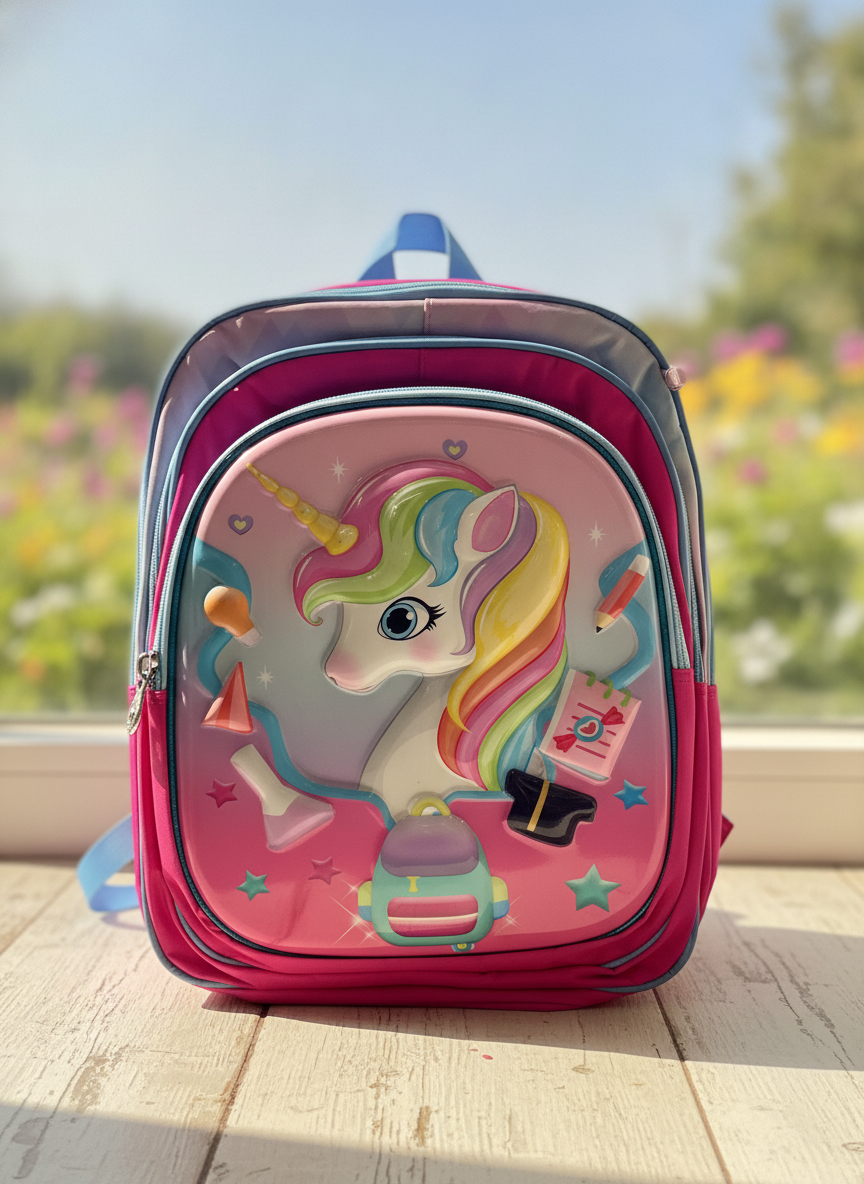 Magical 3D Unicorn Kids Backpack