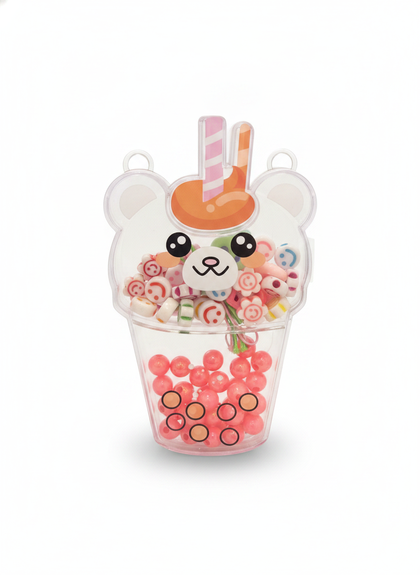 Kawaii Bear Bubble Tea Bead Craft Kit