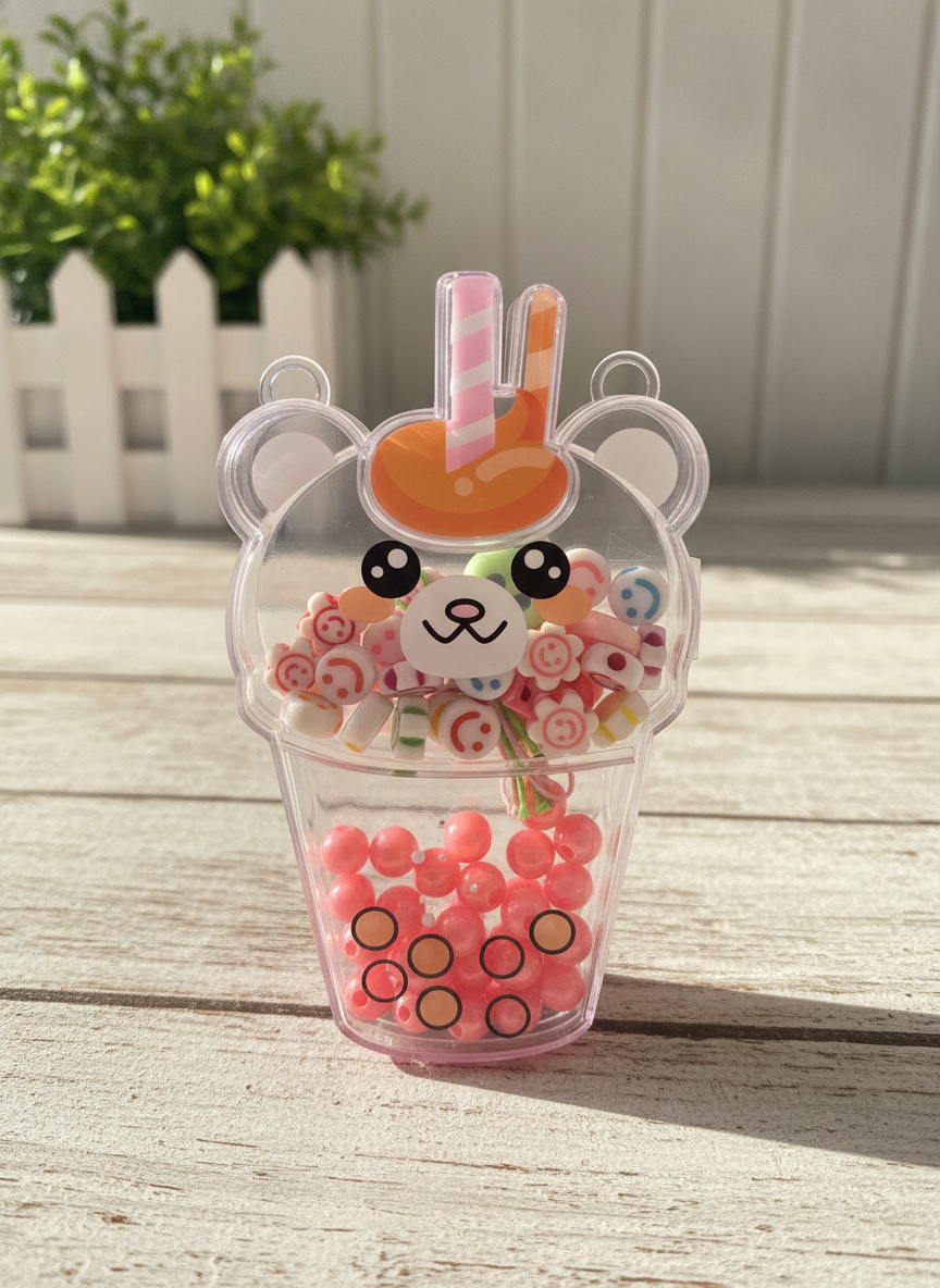 Kawaii Bear Bubble Tea Bead Craft Kit