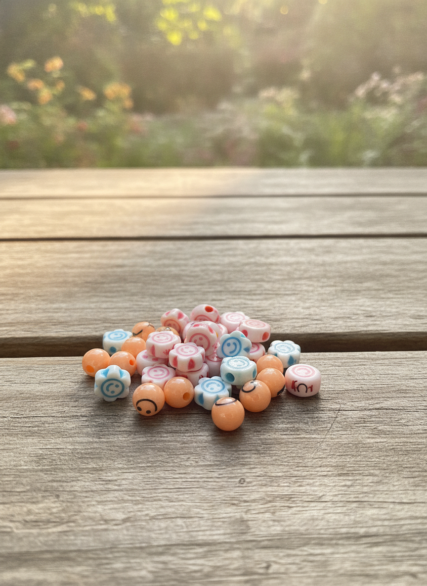 Cute Cartoon Head DIY Charm & Bead Kit