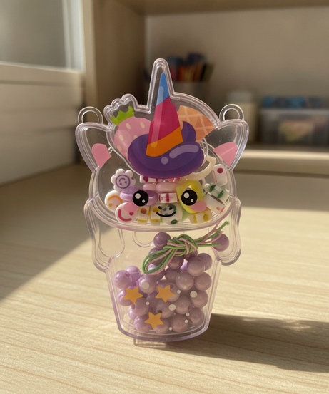 Unicorn Boba Charm & Bead Kit
