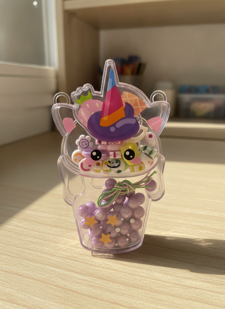 Unicorn Boba Charm & Bead Kit