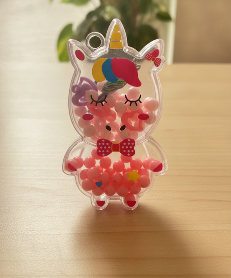 Unicorn Shaker Keychain Charm