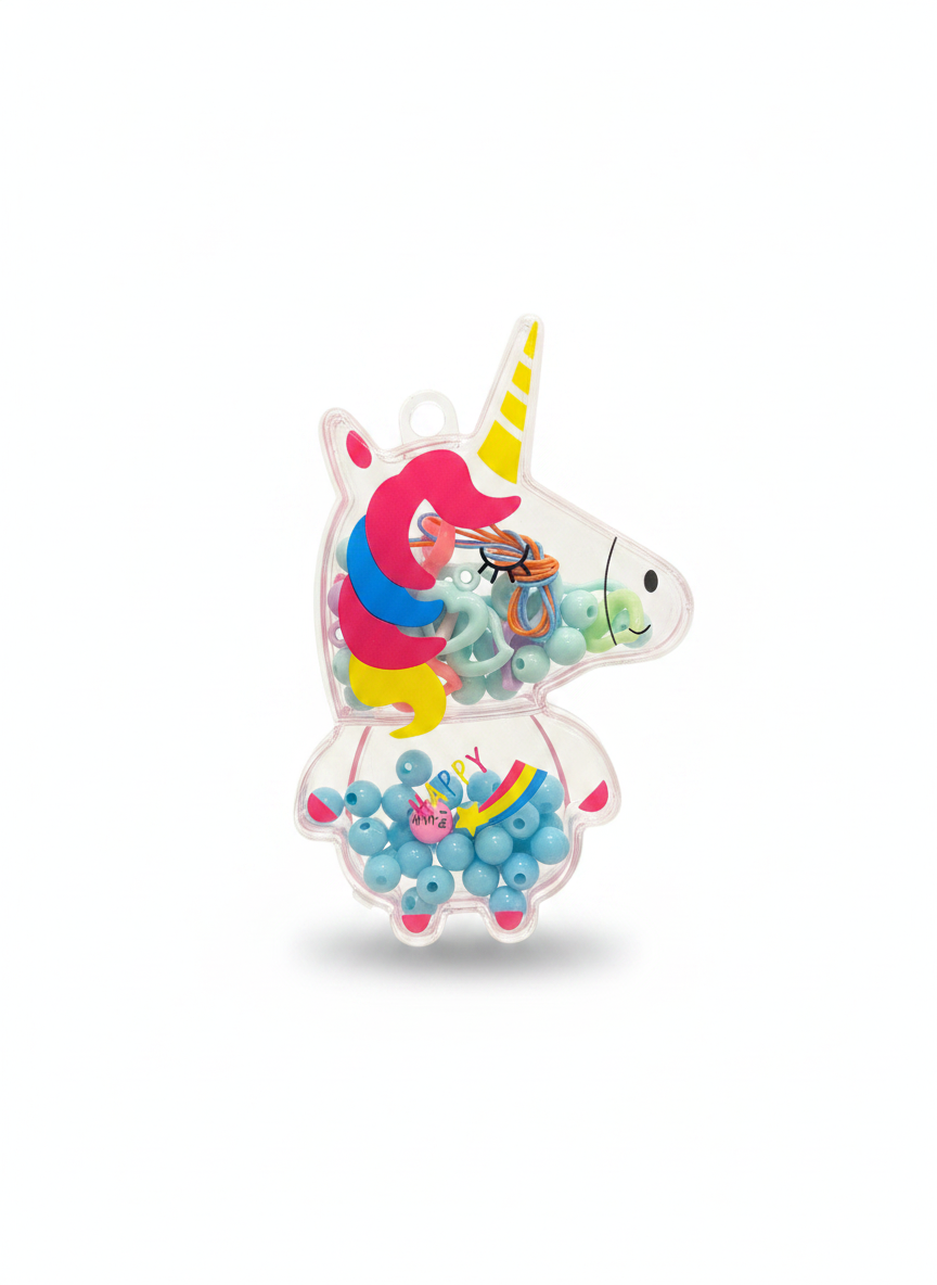 Happy Unicorn Shaker Keychain