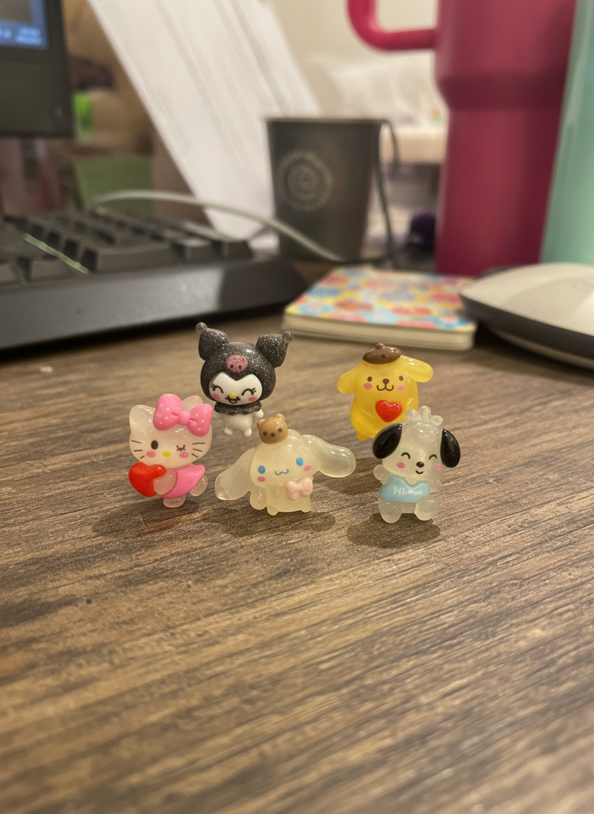 Sanrio Characters Collectible Mini Figures Display Set