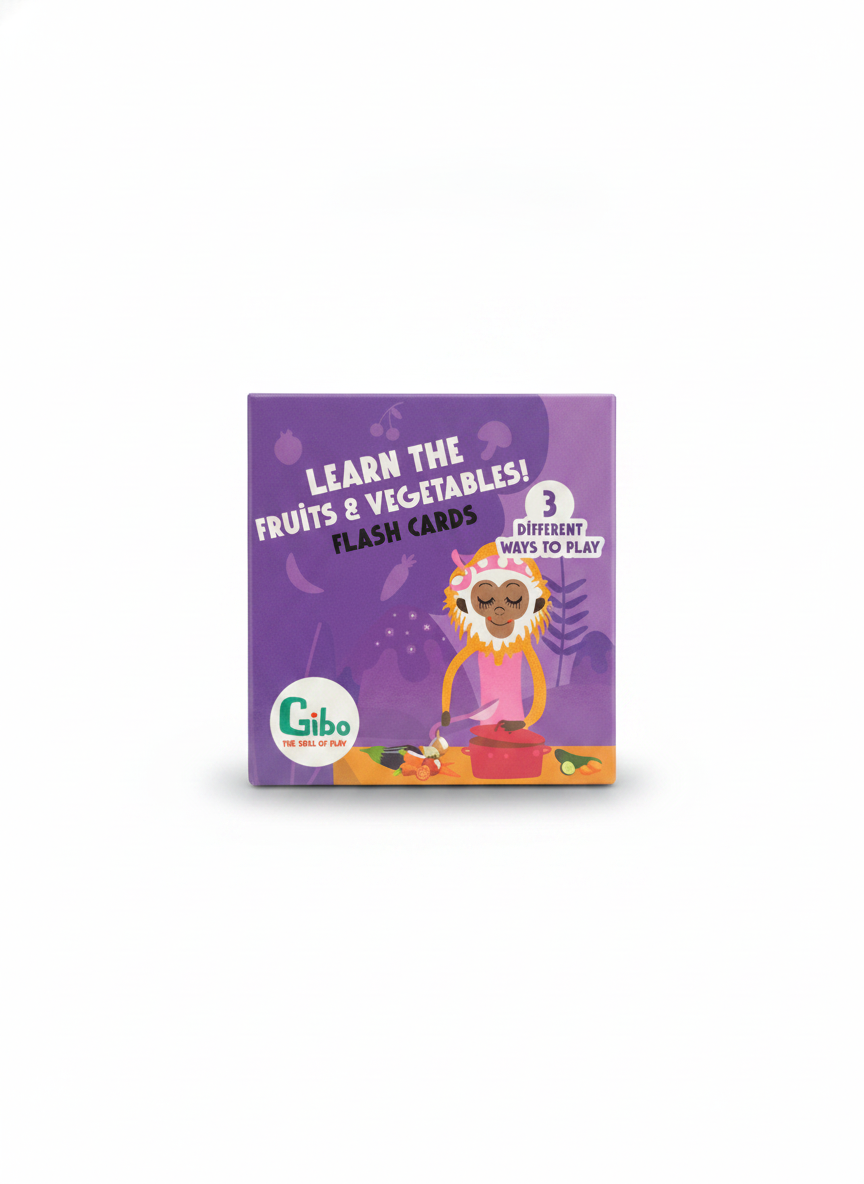 Gibo Learn the Fruits & Vegetables Flash Cards