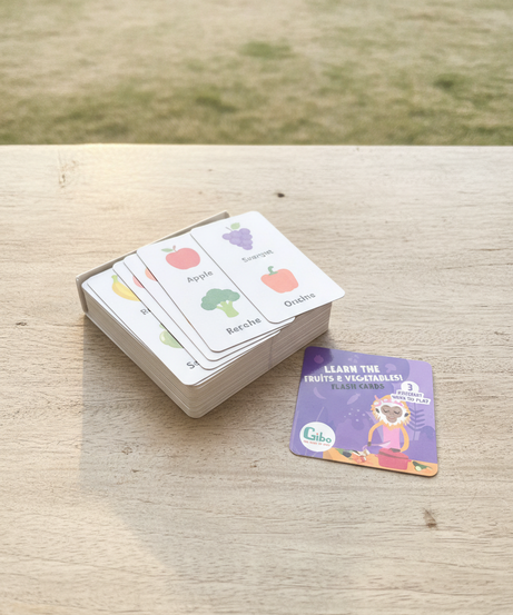 Gibo Learn the Fruits & Vegetables Flash Cards