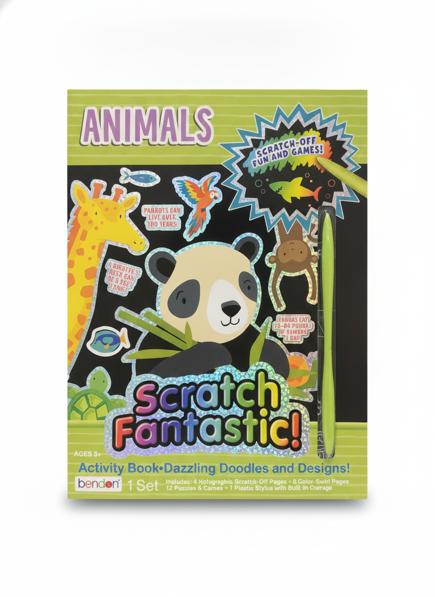 Bendon Animals Scratch Fantastic! Activity Book
