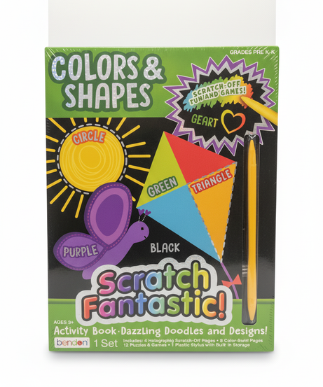 COLORS & SHAPES Scratch Fantastic! Activity Book - Dazzling Doodles and Designs!