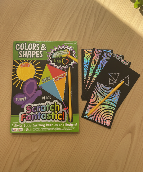COLORS & SHAPES Scratch Fantastic! Activity Book - Dazzling Doodles and Designs!