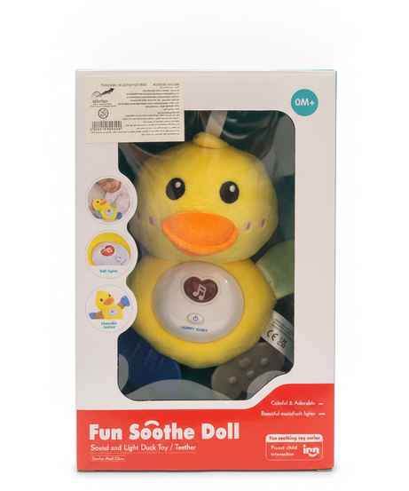 Fun Soothe Doll - Sound and Light Duck Toy / Teether (Soothe And Glow)