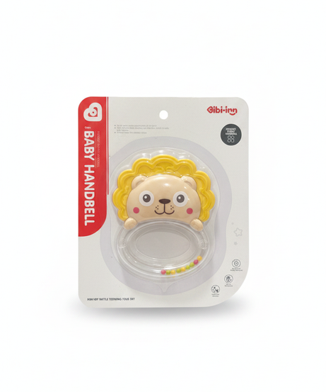 Bibi-inn Baby Handbell Rattle Teething Toy Set (Lion)