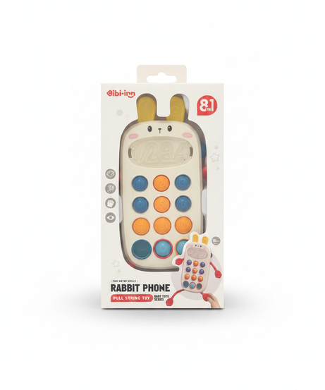 BIBI-INN Rabbit Phone Pull String Toy