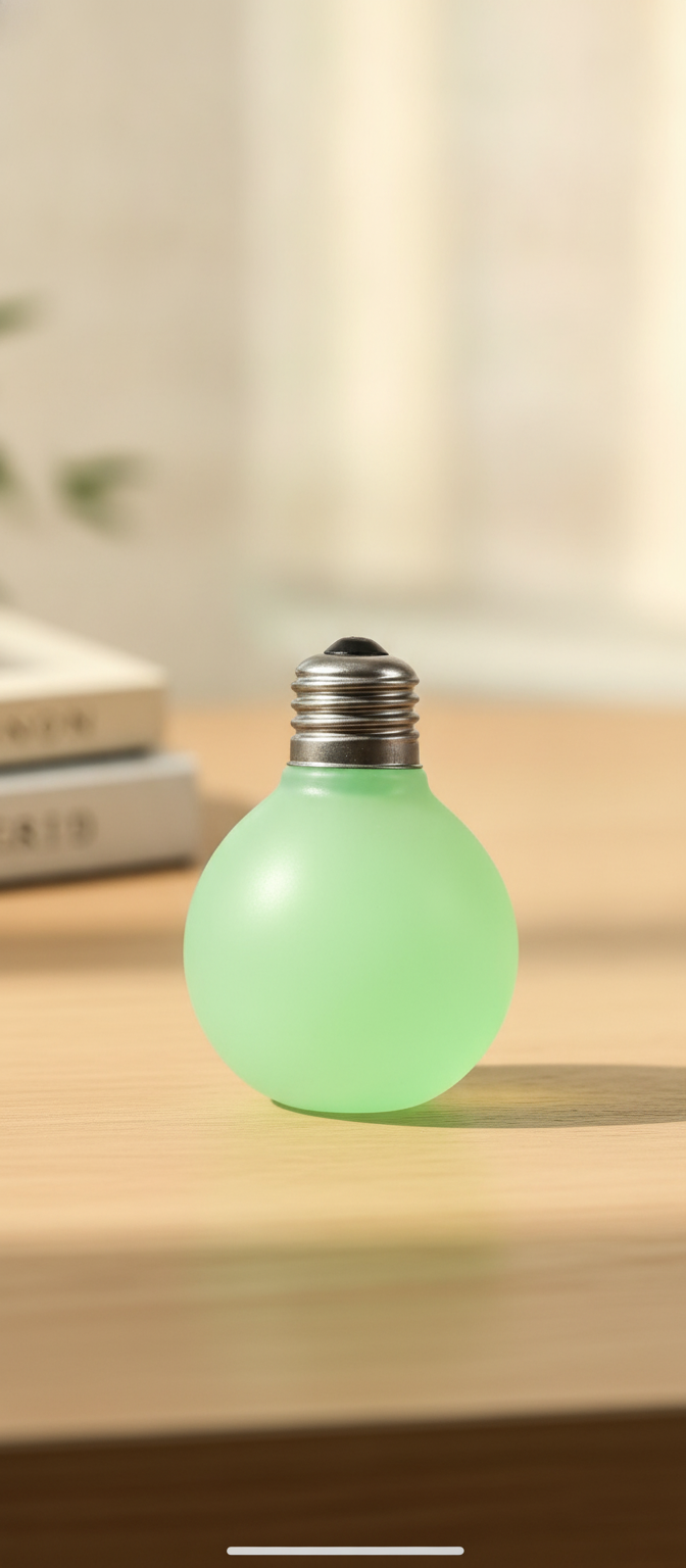 Squishy Glow-In-The-Dark Bulb Squeeze Toy - Light-Emitting Sensory Decompression Squeeze