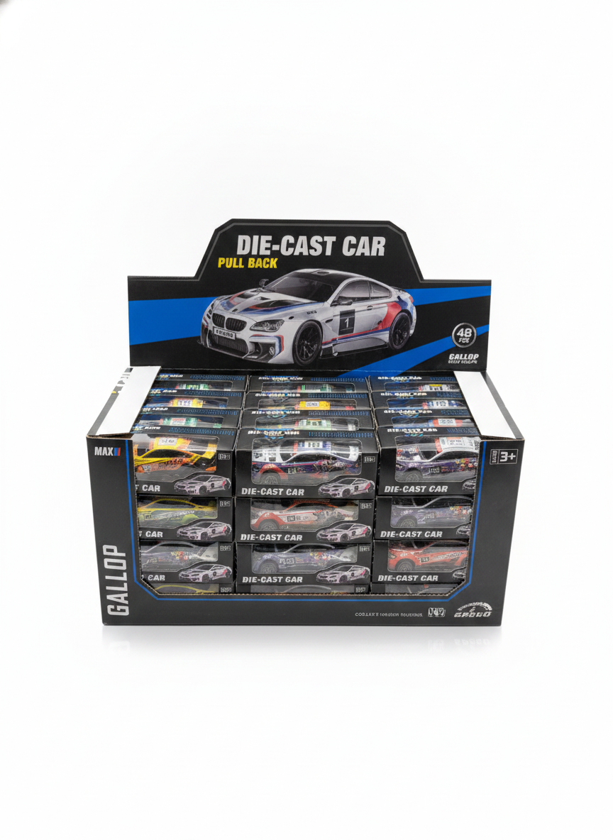 Gallop New Coupe Die-Cast Pull Back Car Collection (48 PCS)